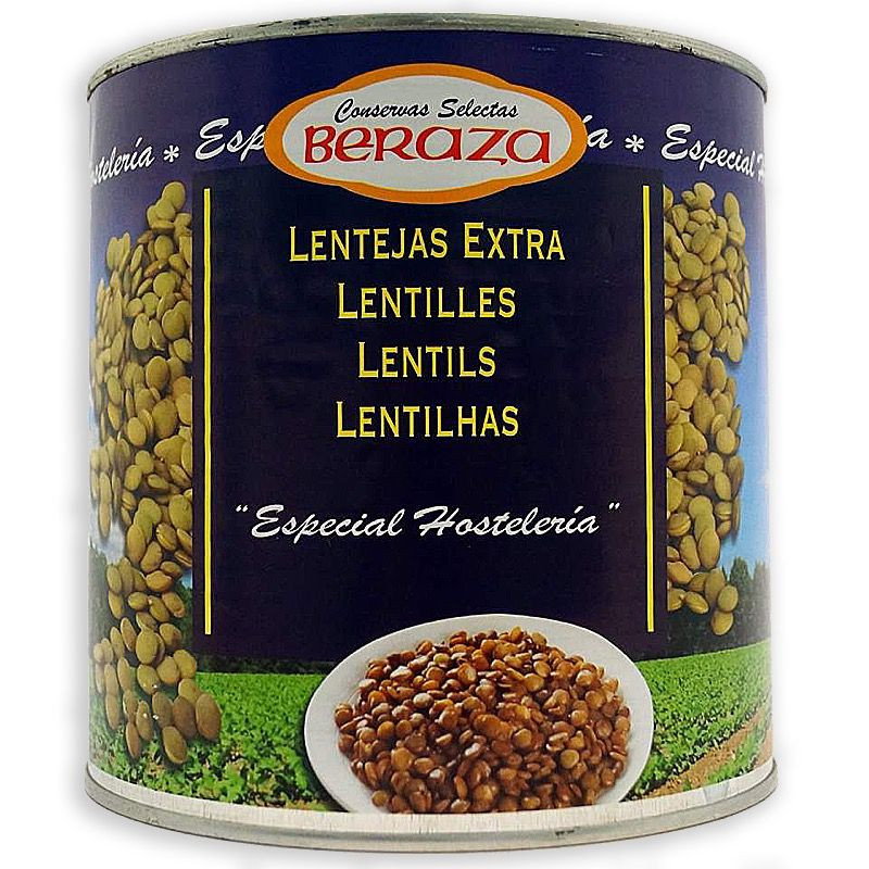 LENTEJAS COCIDAS LATA 6/3 Kg.